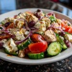 Greek salad with chicken