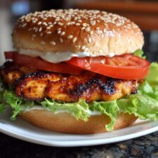 Juicy Grilled Chicken Burger Recipe Ready in 20 Minutes