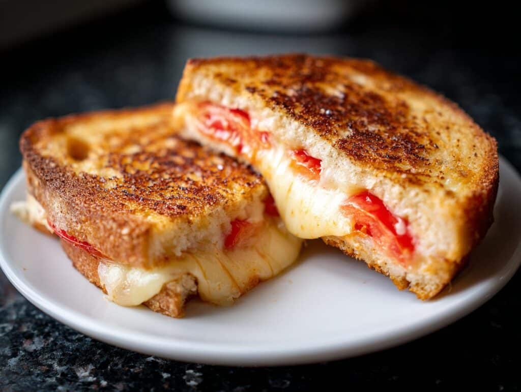 Grilled cheese with tomato