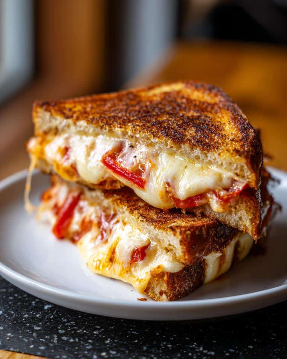 Grilled cheese with tomato - detail 4