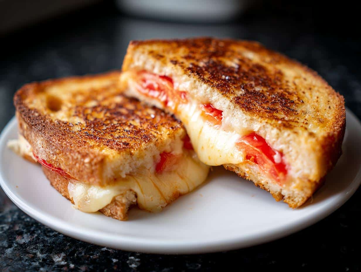 Grilled cheese with tomato