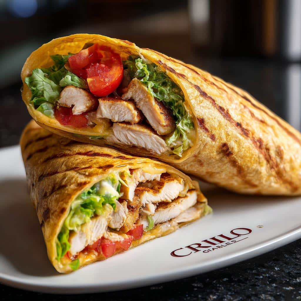 Grilled chicken wrap
