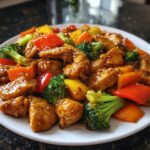 Honey garlic chicken stir fry