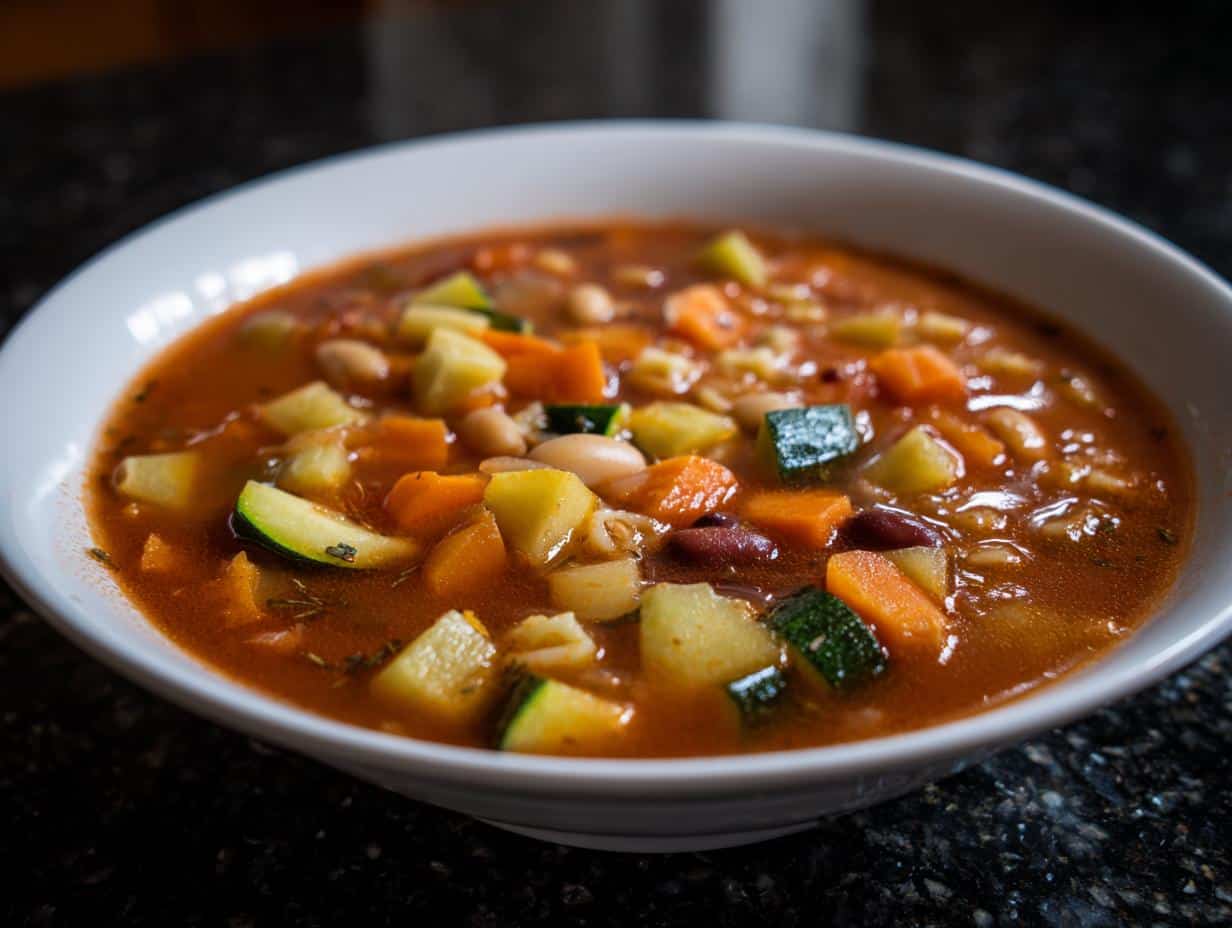 Minestrone soup - detail 1