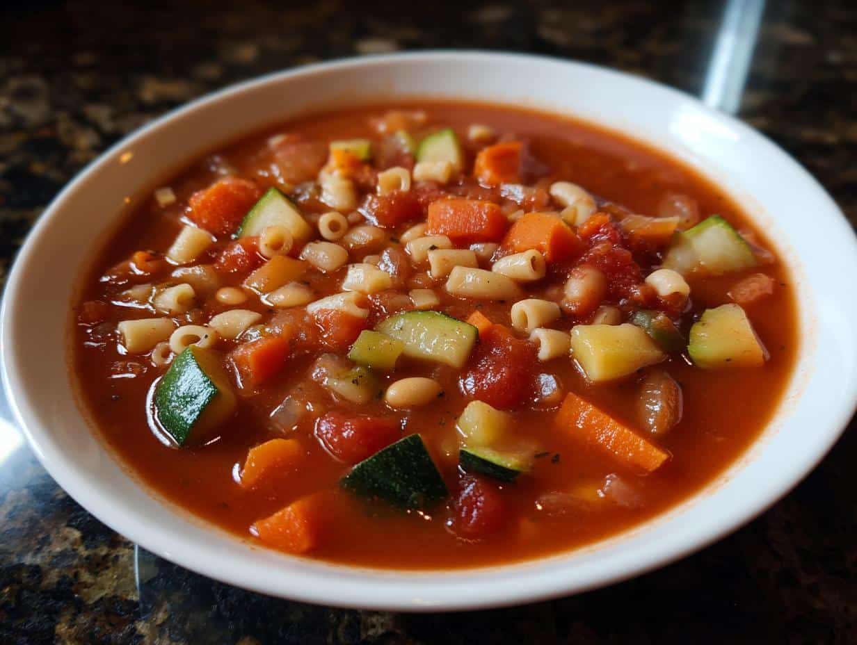 Minestrone soup - detail 2