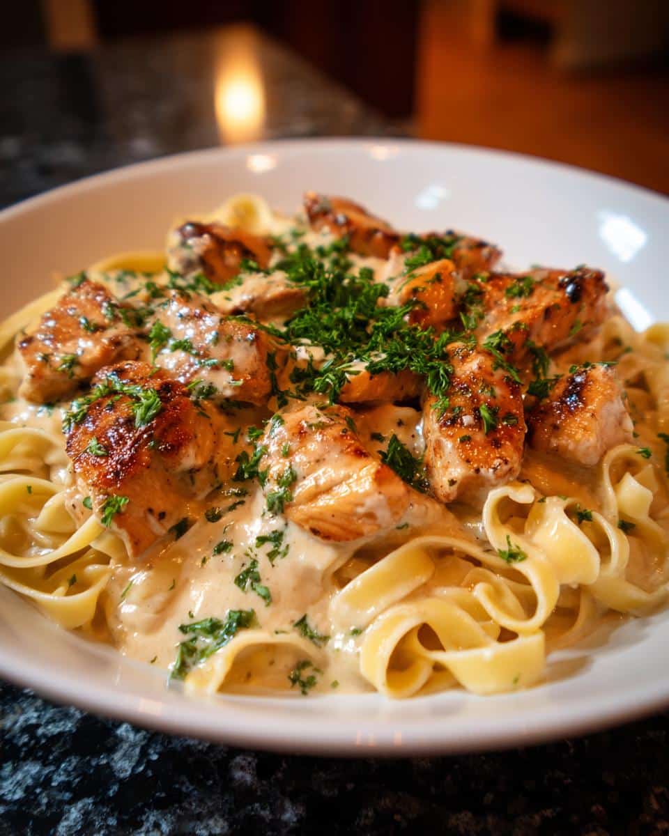 One pot chicken Alfredo - detail 1