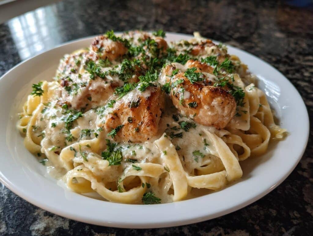 One pot chicken Alfredo