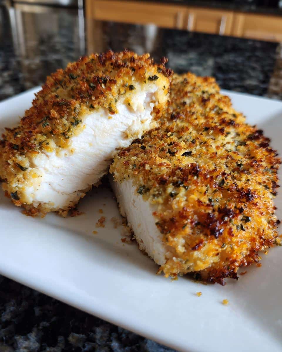 Parmesan crusted chicken - detail 3