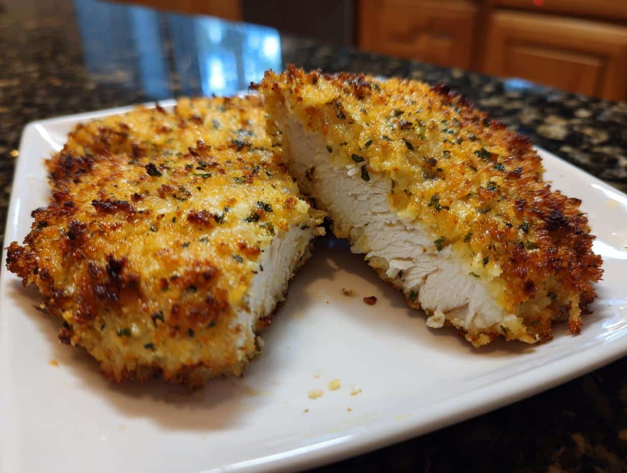 Parmesan crusted chicken - detail 4