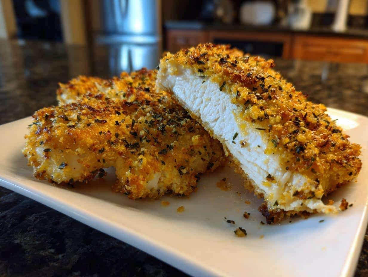 Parmesan crusted chicken - detail 5