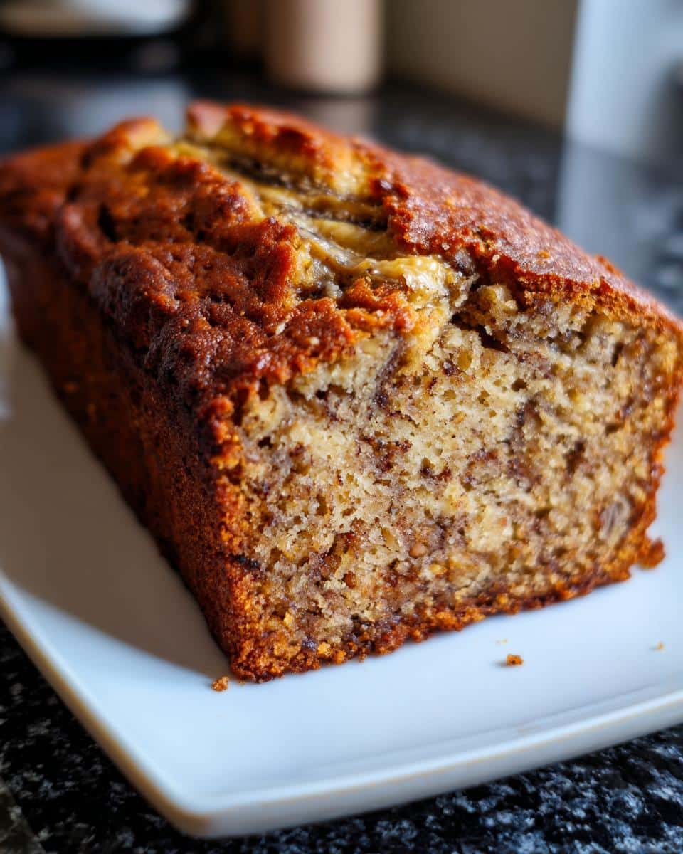 Peanut butter banana bread - detail 2