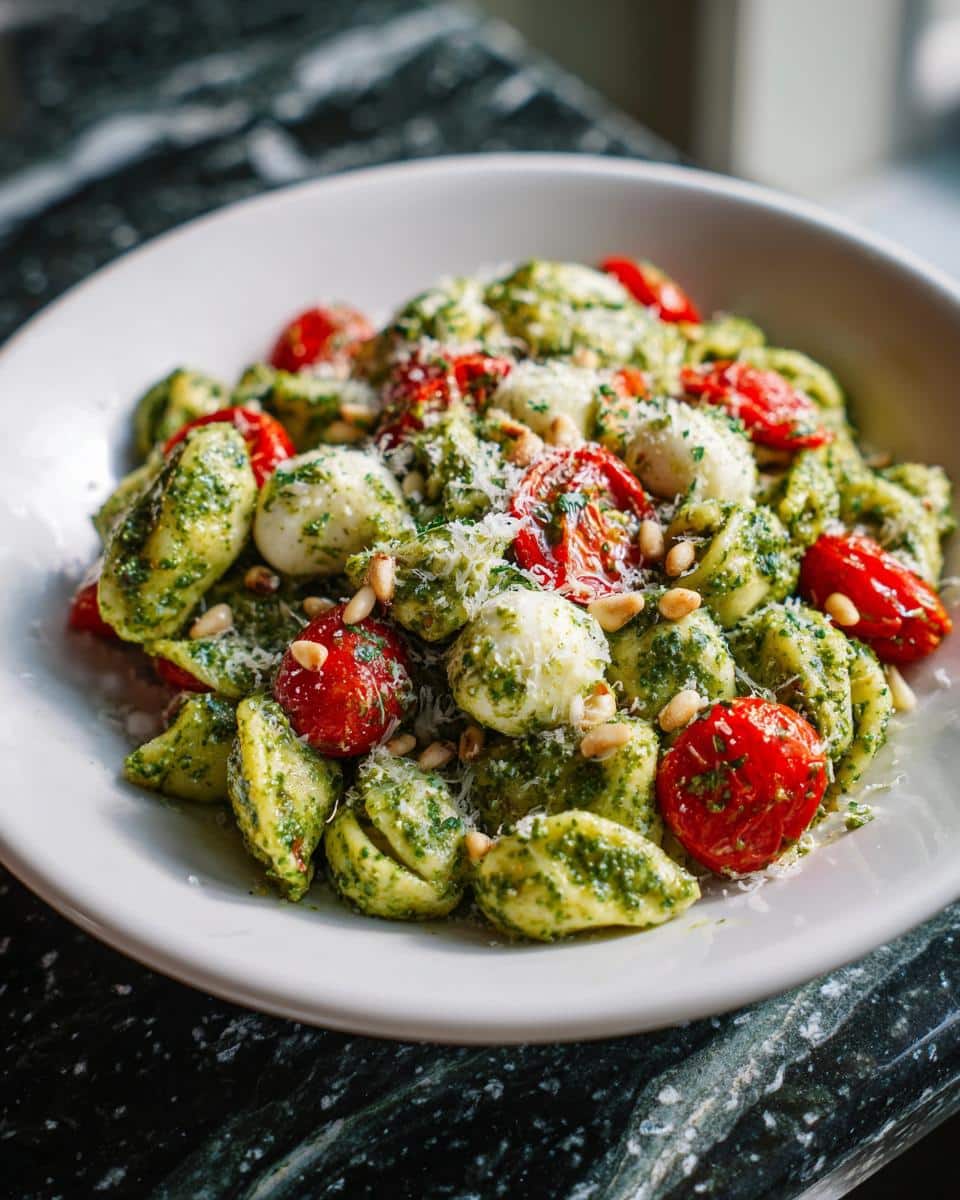 Pesto pasta salad - detail 1