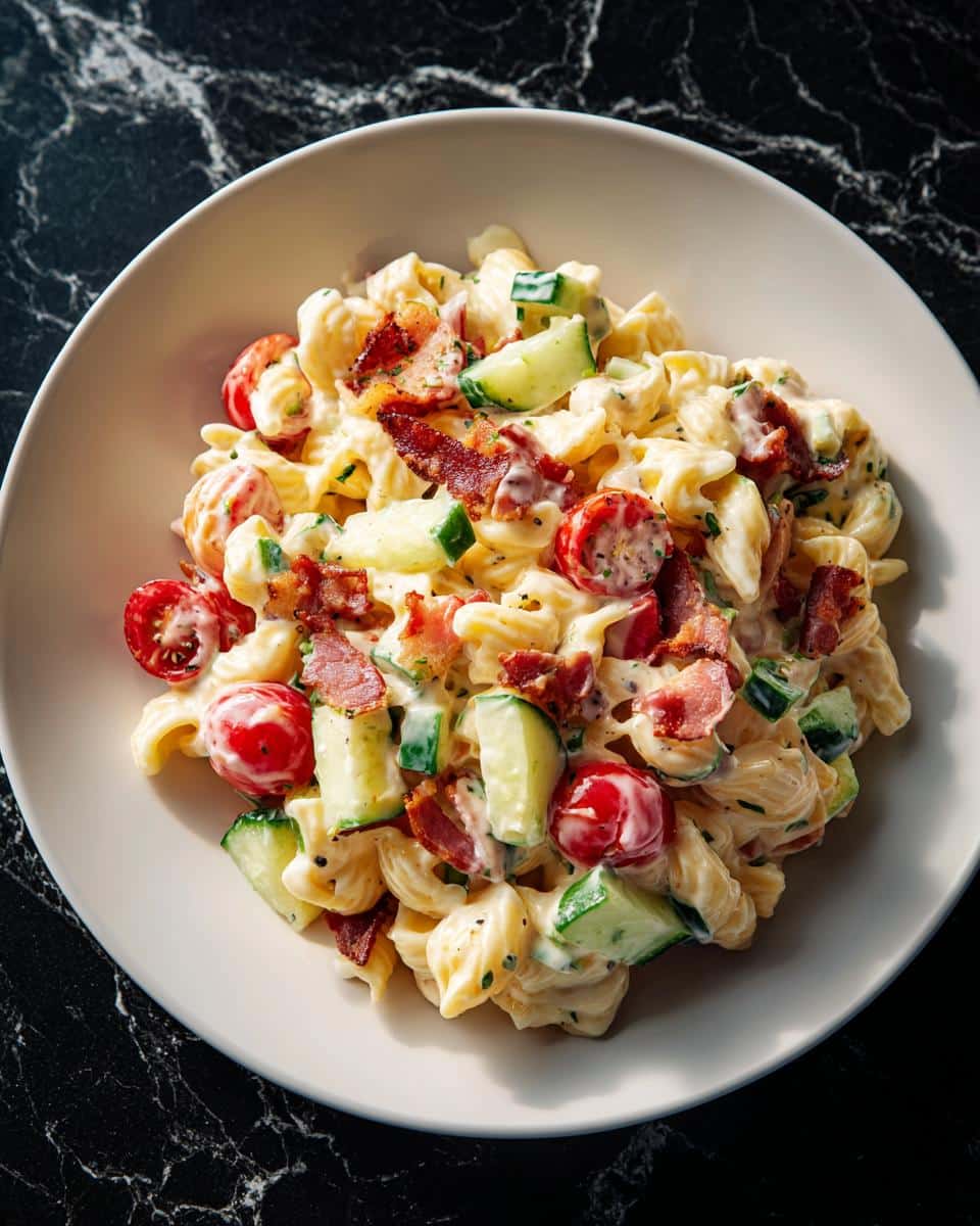 Ranch pasta salad - detail 1