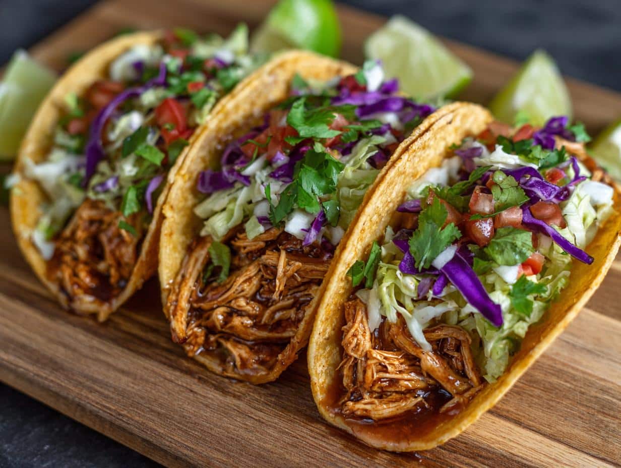 Shredded chicken tacos - detail 2