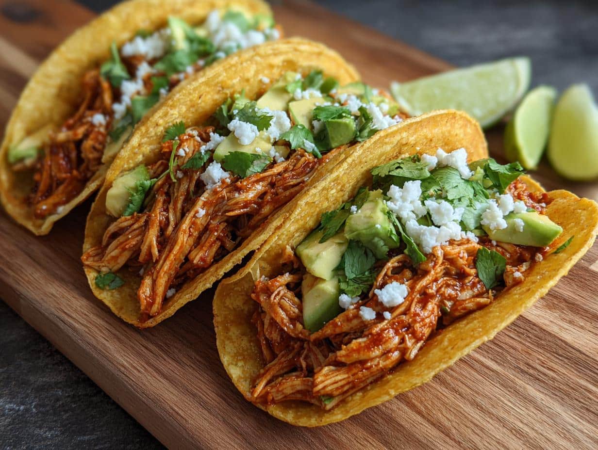 Shredded chicken tacos - detail 3