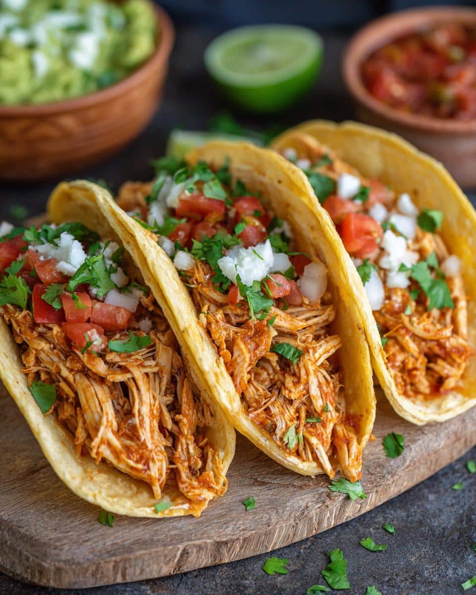 Shredded chicken tacos - detail 4