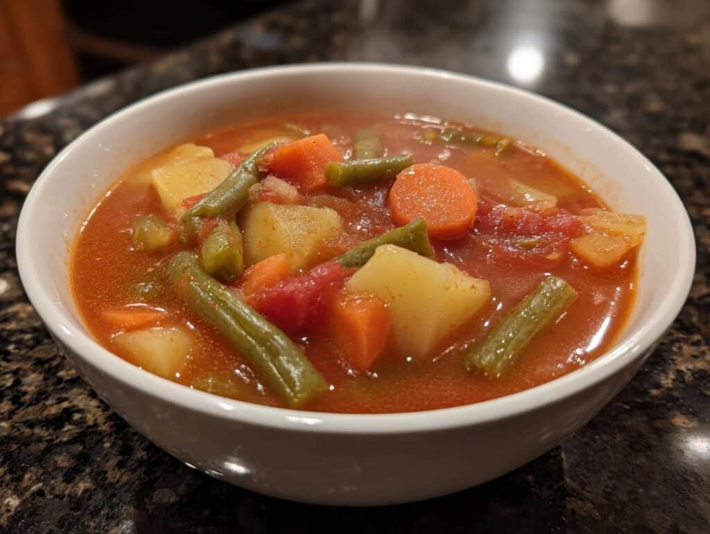 Slow cooker vegetable soup