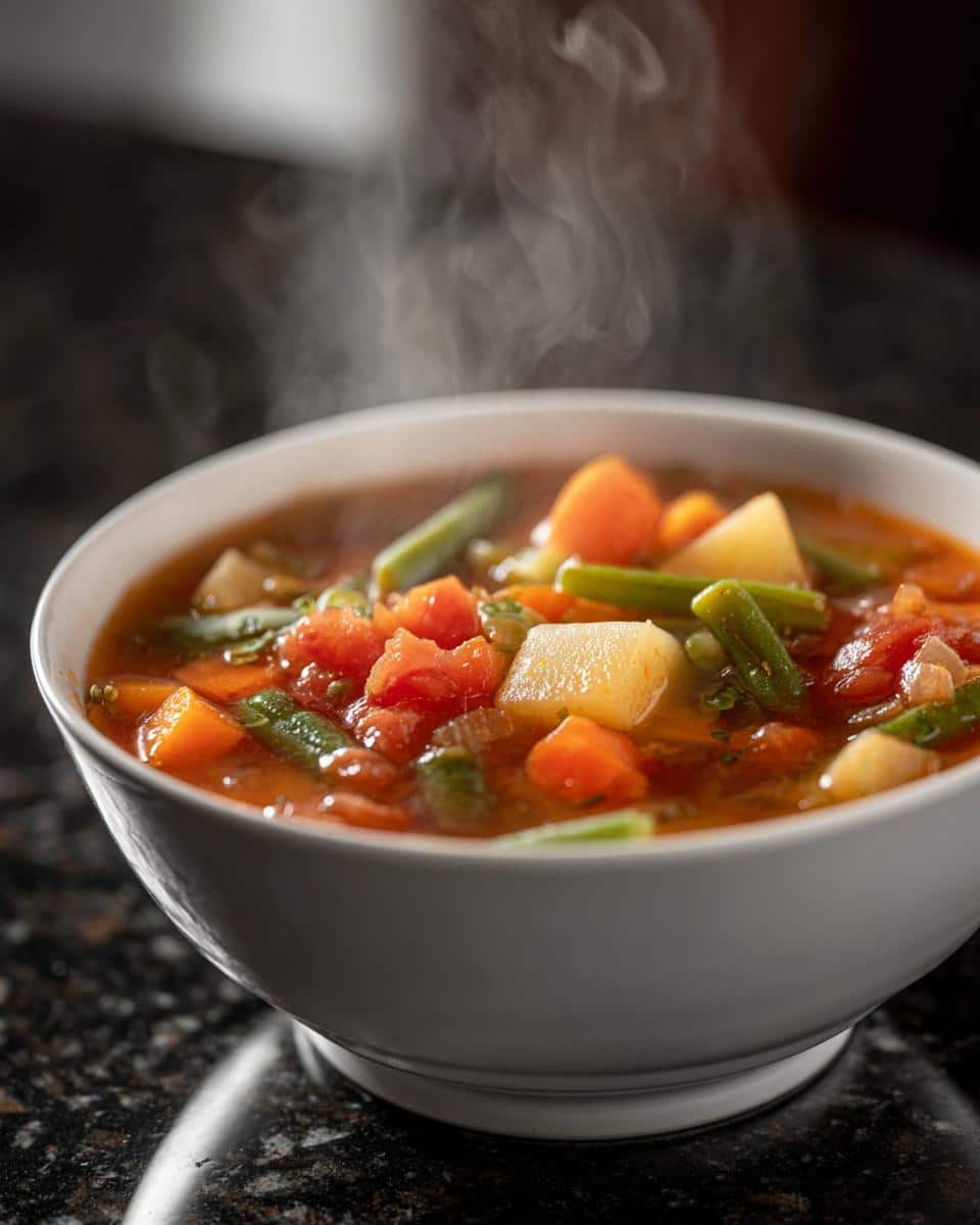 Slow cooker vegetable soup - detail 3