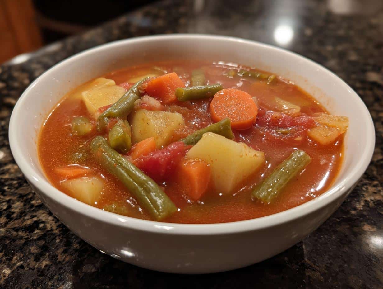 Slow cooker vegetable soup
