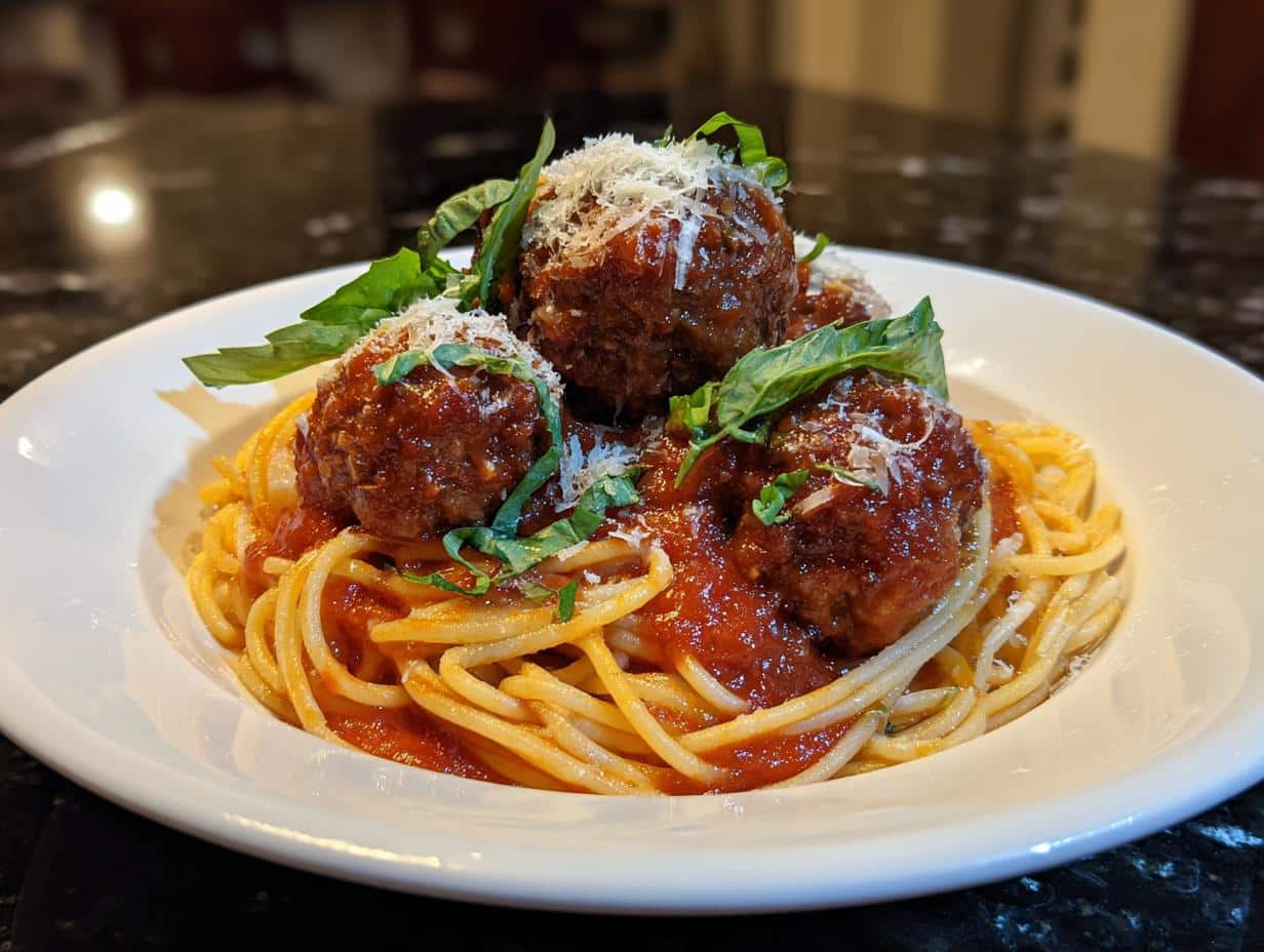 Spaghetti with meatballs