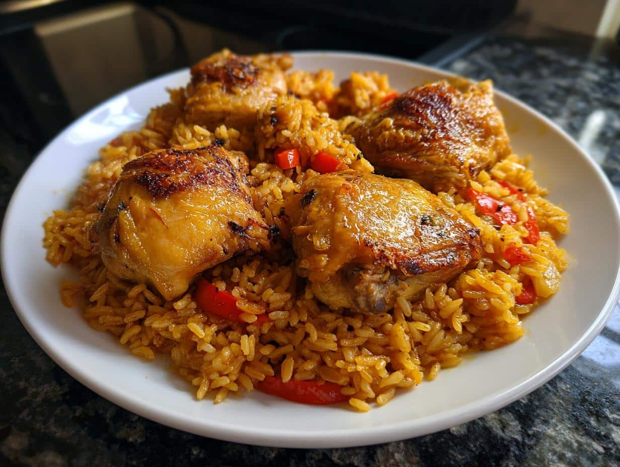 Spanish chicken and rice - detail 3