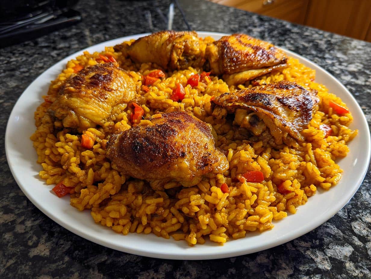 Spanish chicken and rice - detail 4