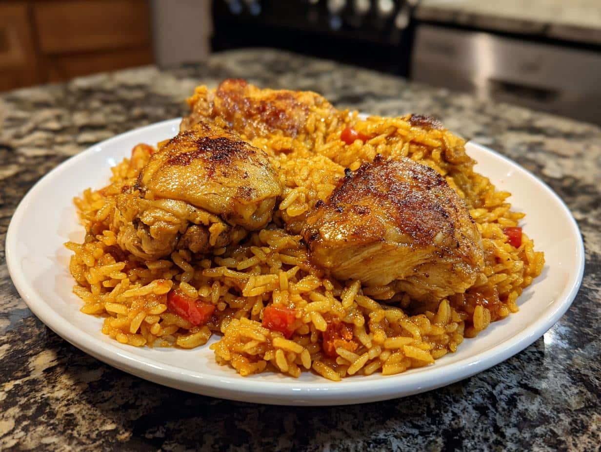 Spanish chicken and rice - detail 5