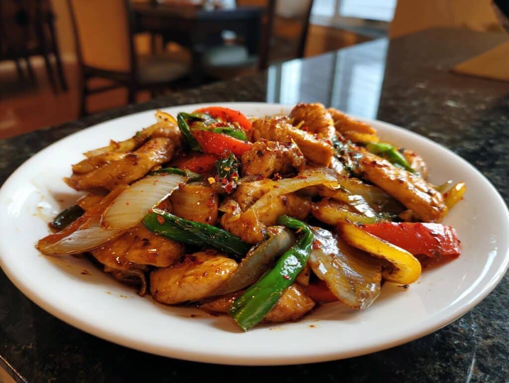Spicy chicken stir fry