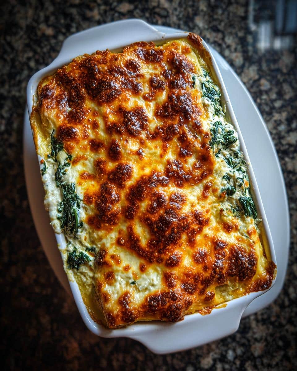 Spinach ricotta lasagna - detail 1