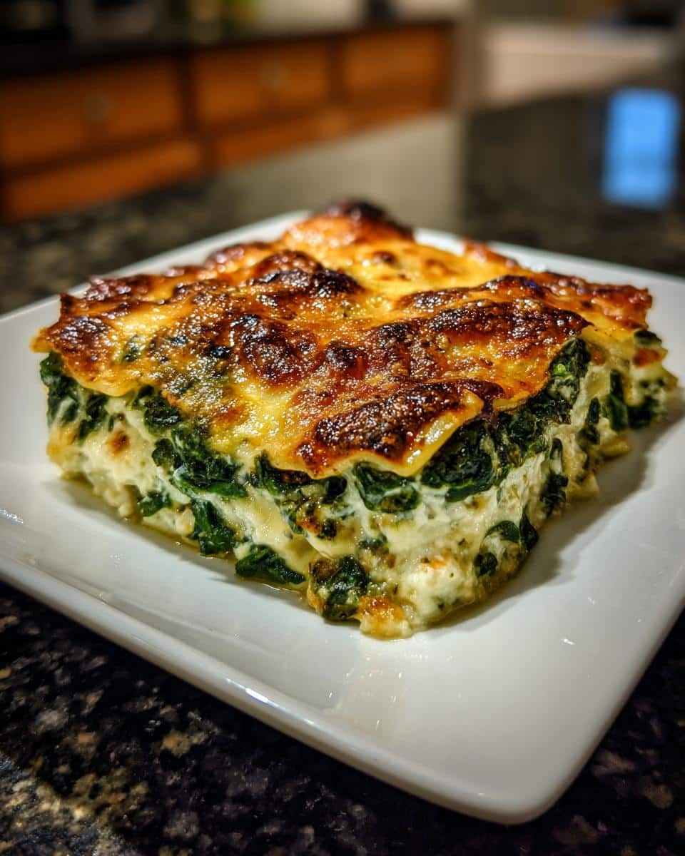 Spinach ricotta lasagna - detail 4