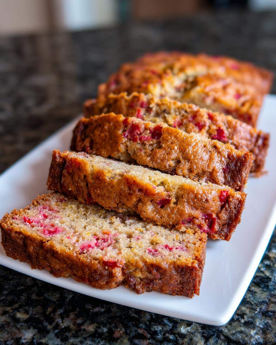 Strawberry banana bread - detail 2