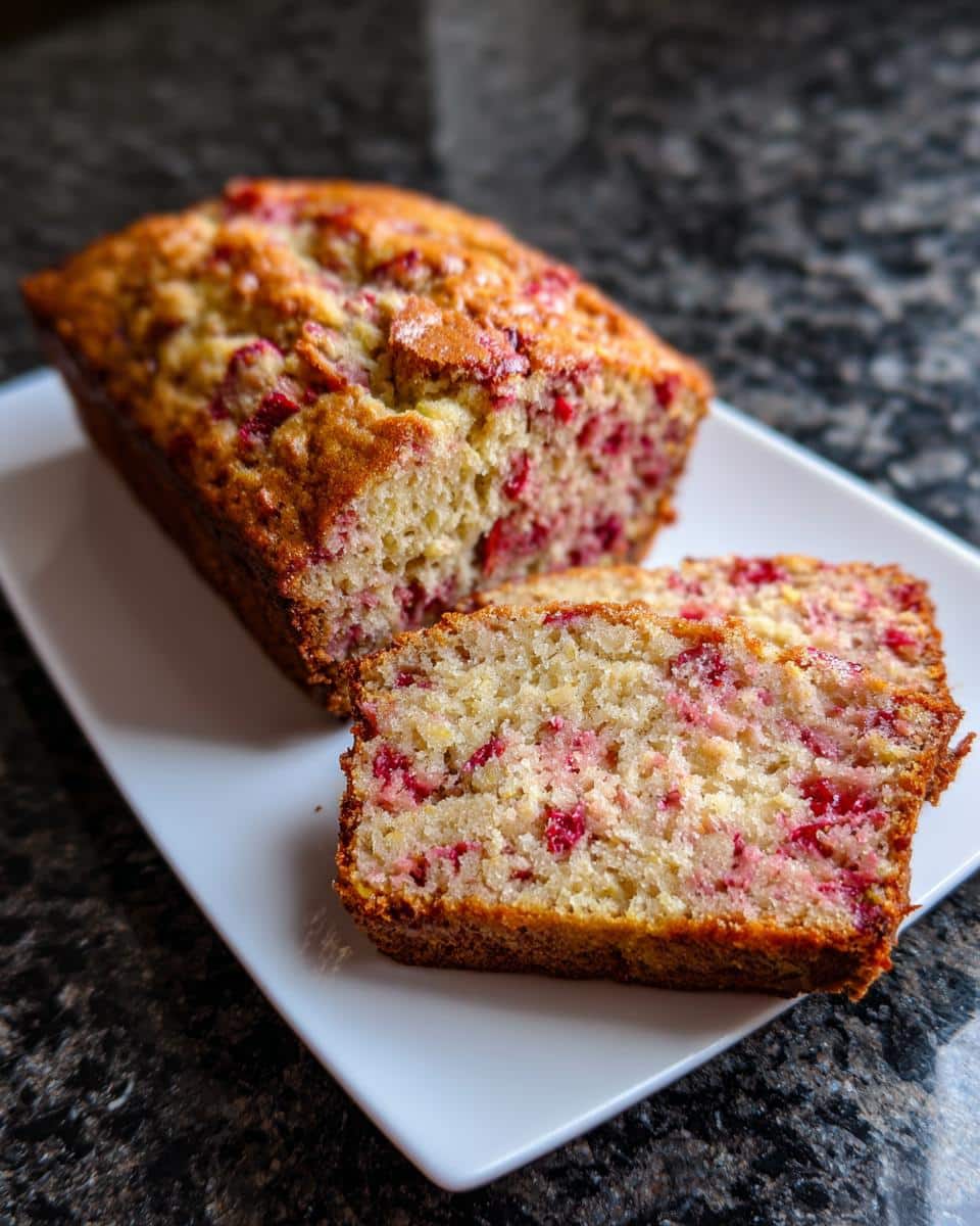 Strawberry banana bread - detail 3