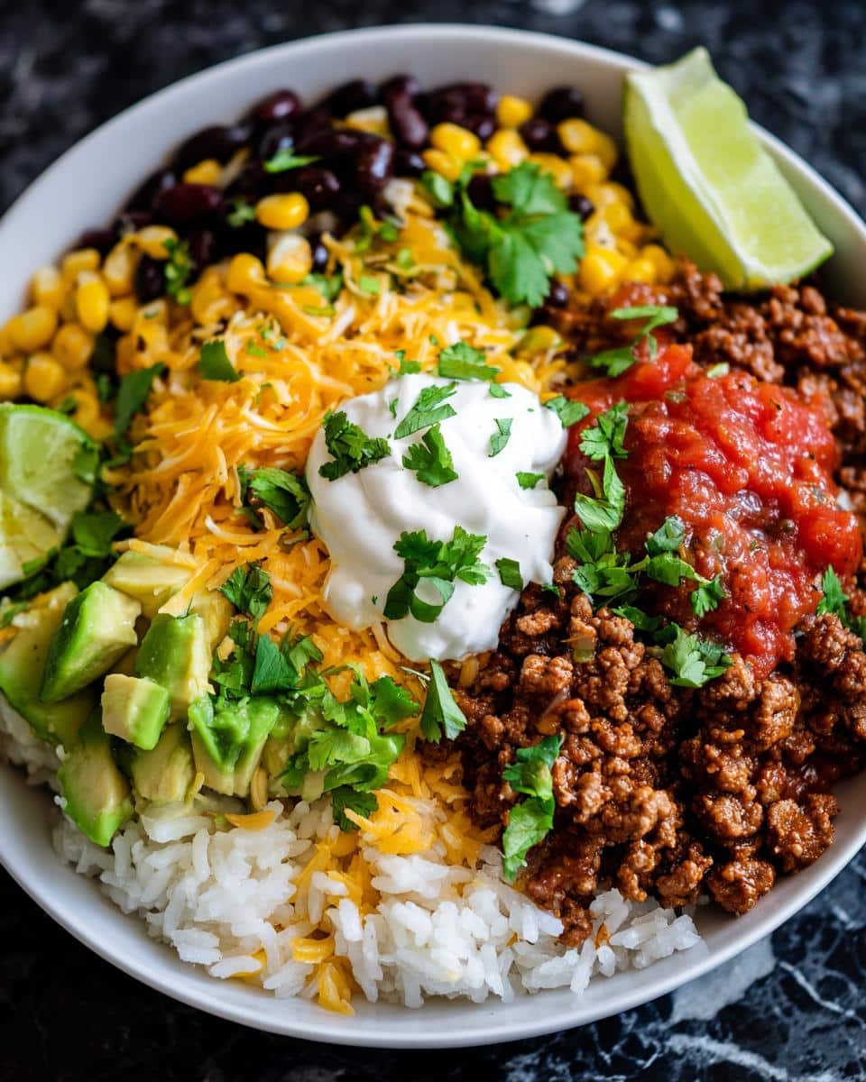 Taco burrito bowl - detail 1