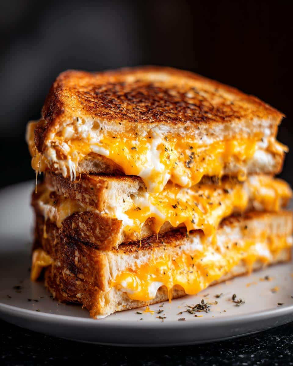 Three cheese grilled sandwich - detail 1
