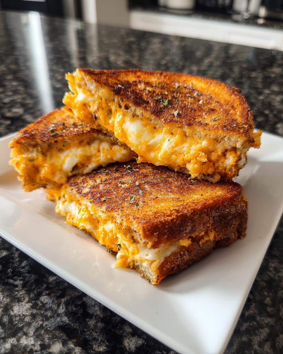 Three cheese grilled sandwich - detail 2