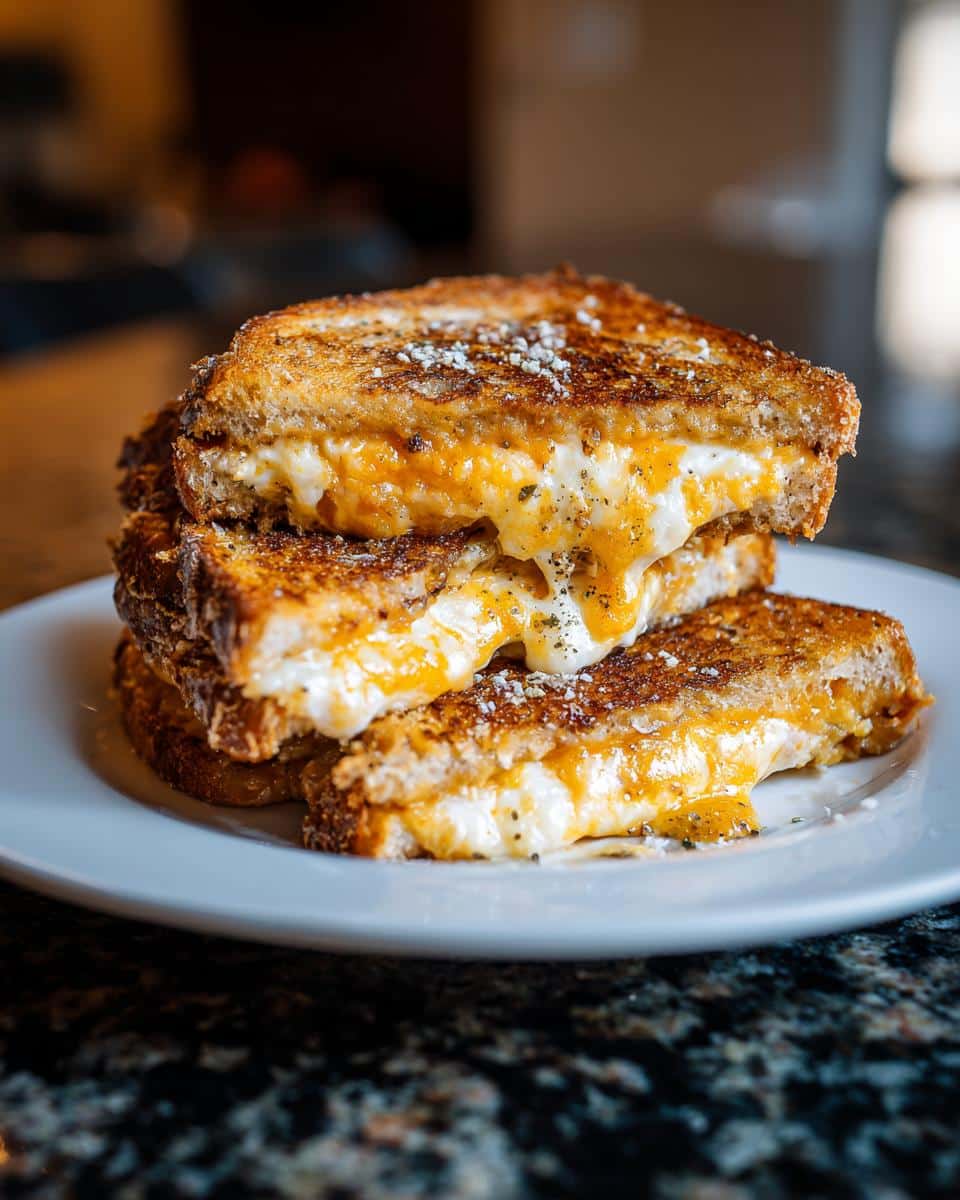 Three cheese grilled sandwich - detail 3