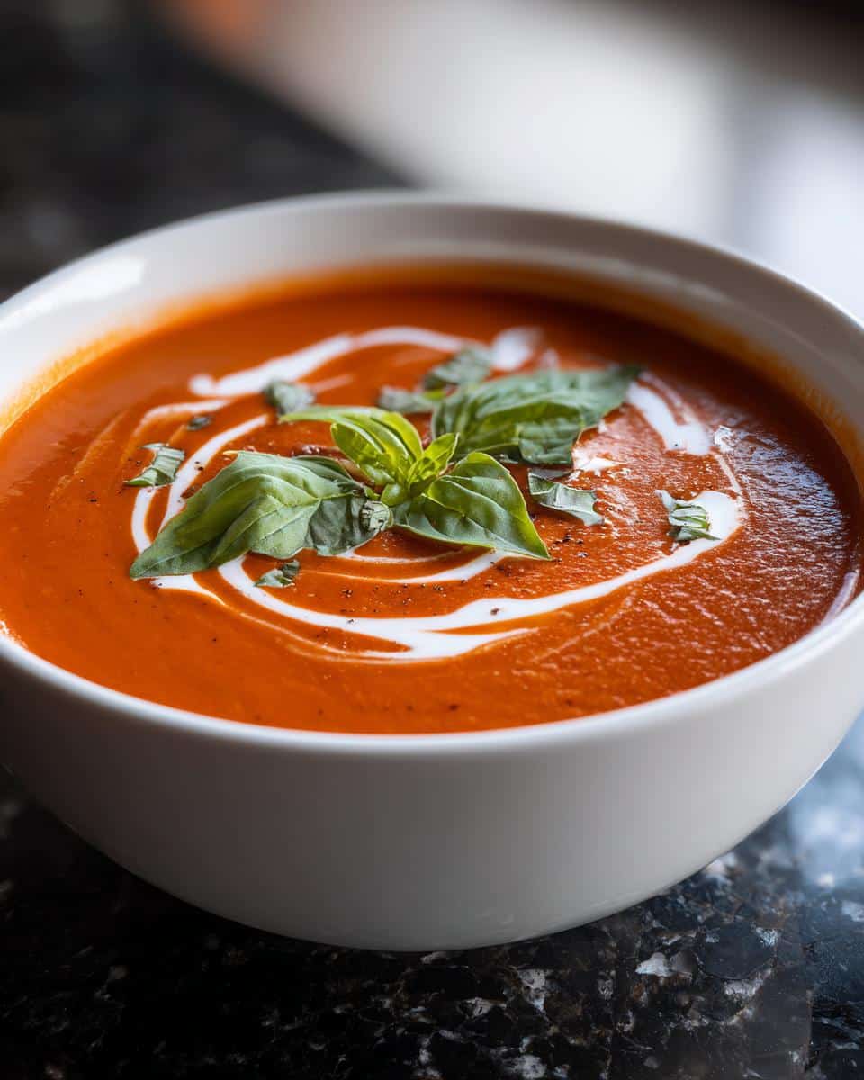 Tomato basil soup - detail 2
