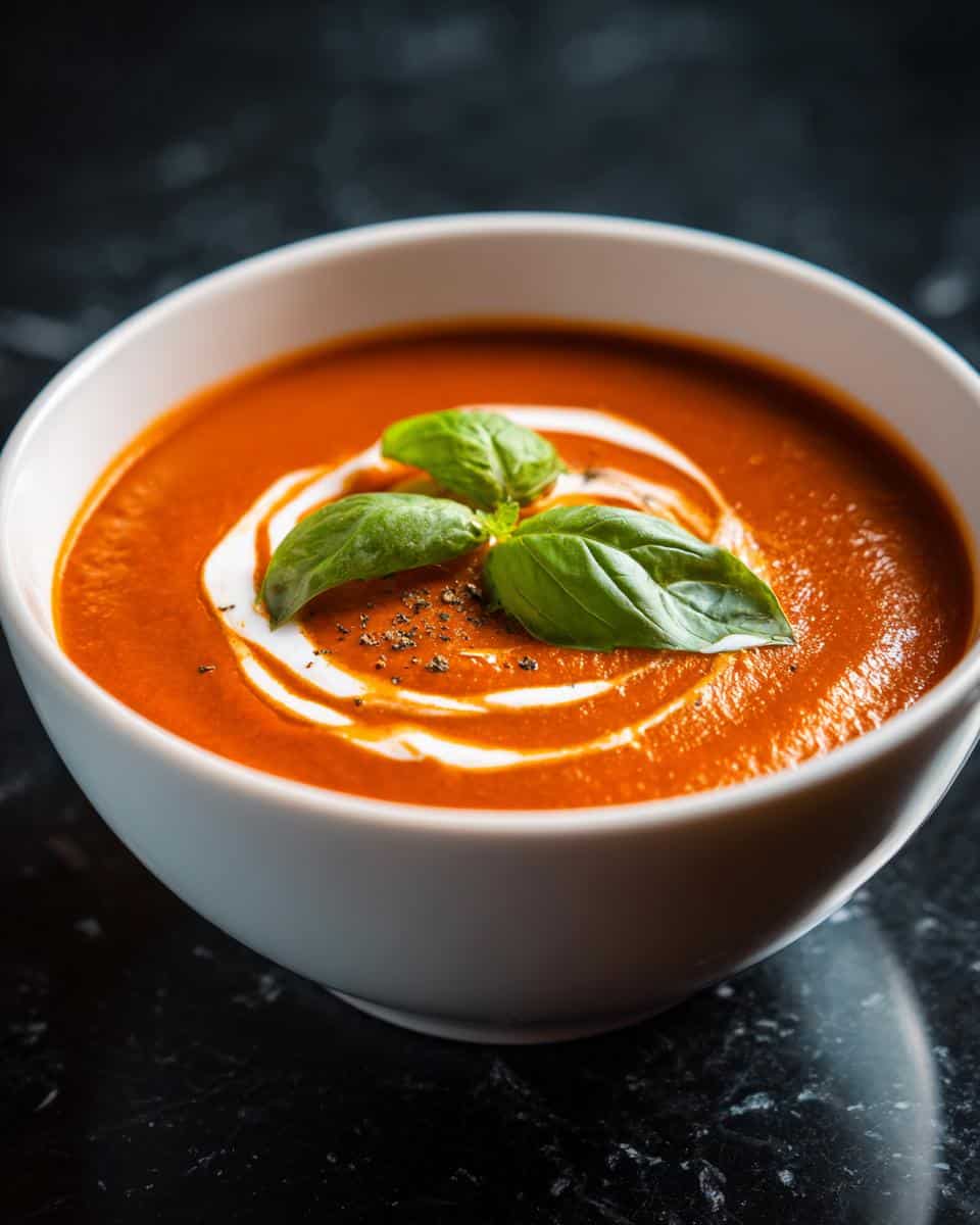Tomato basil soup - detail 3