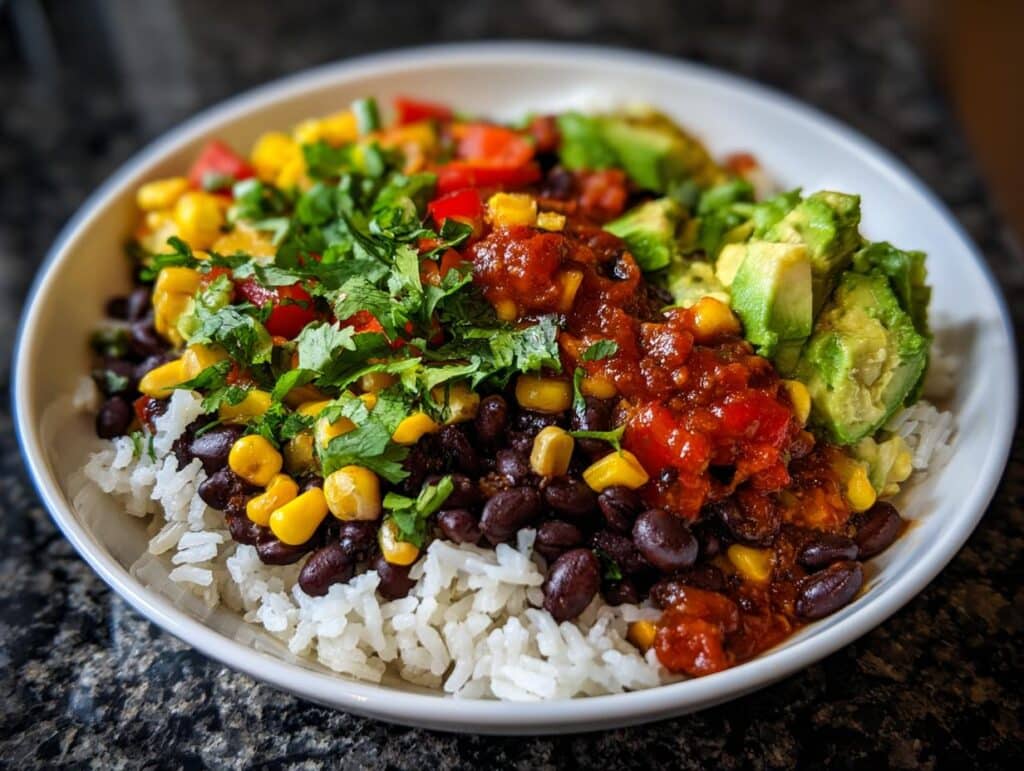 Vegetarian burrito bowl