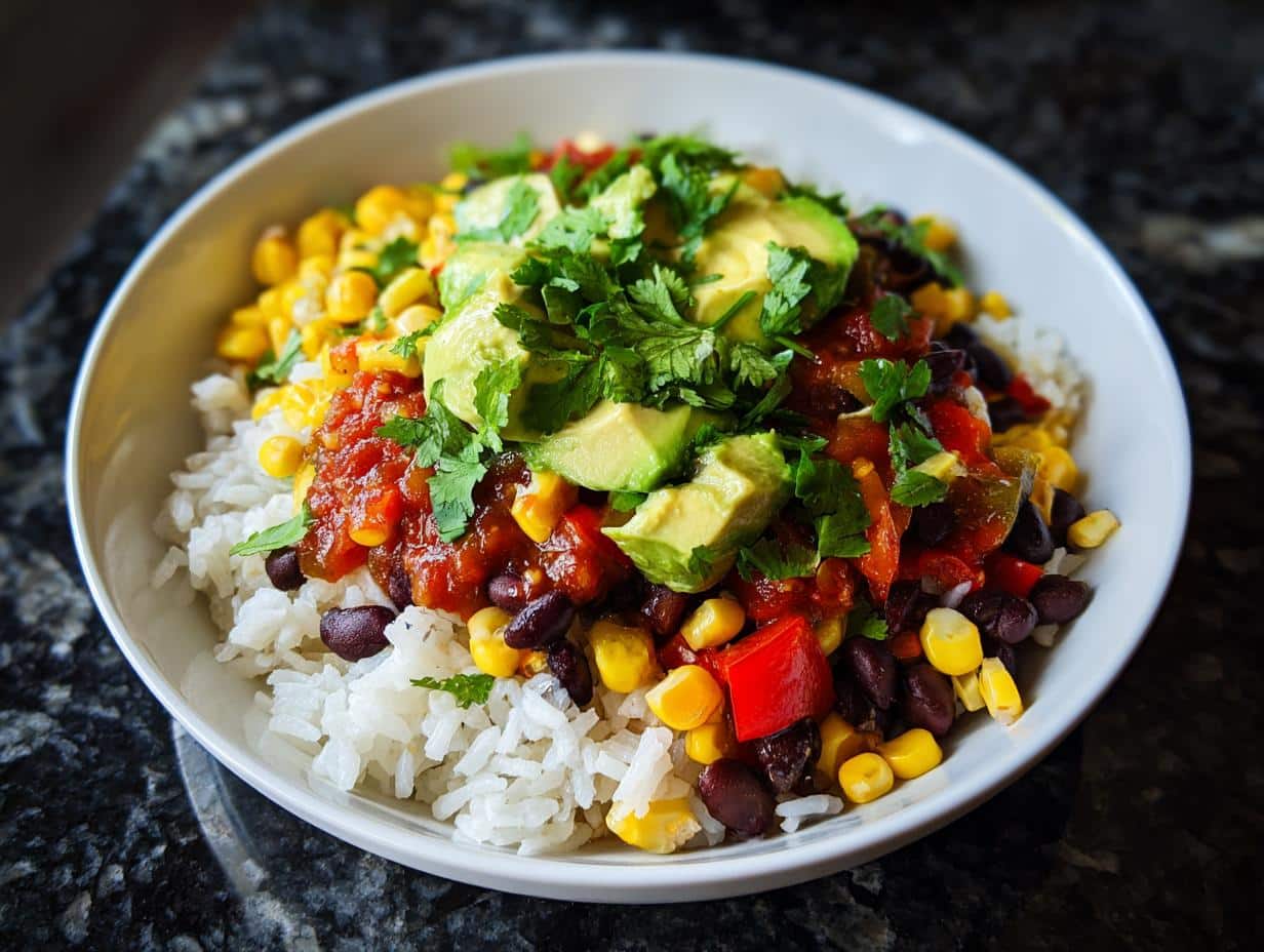 Vegetarian burrito bowl - detail 3