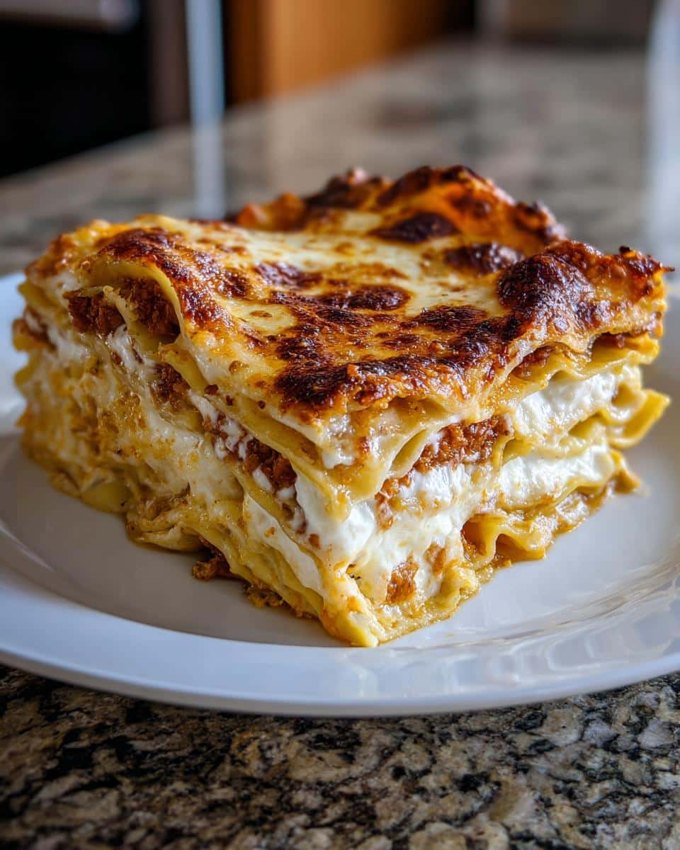 White sauce lasagna - detail 1