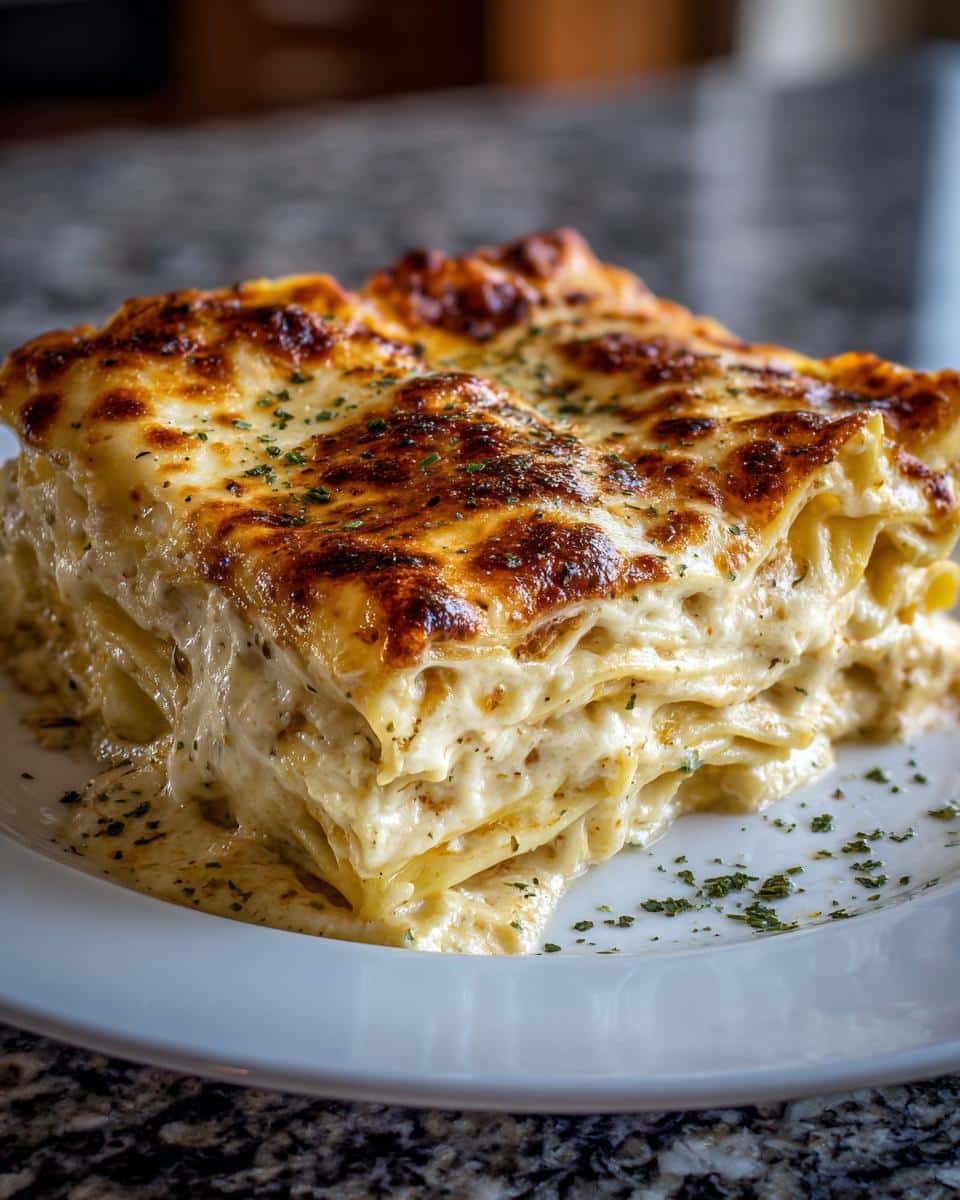 White sauce lasagna - detail 2