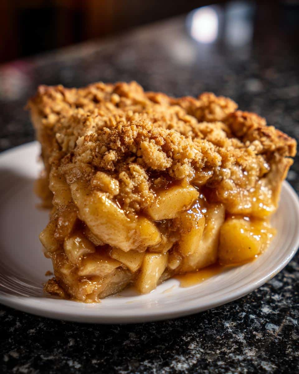 Apple crumble pie - detail 1