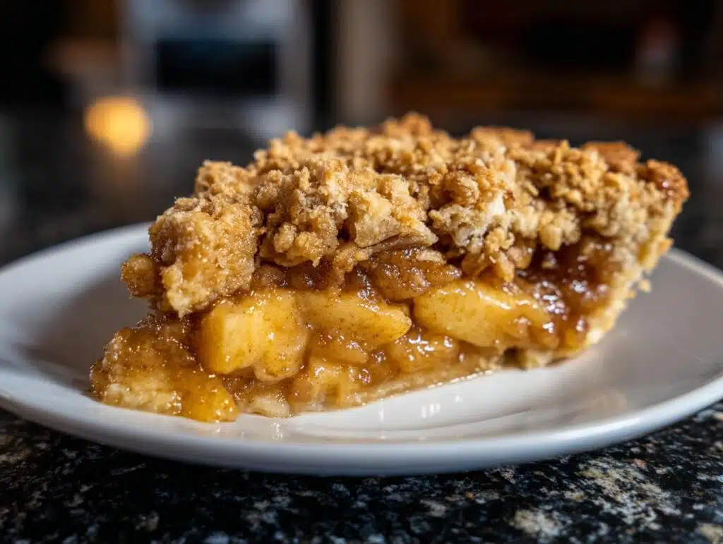Apple crumble pie