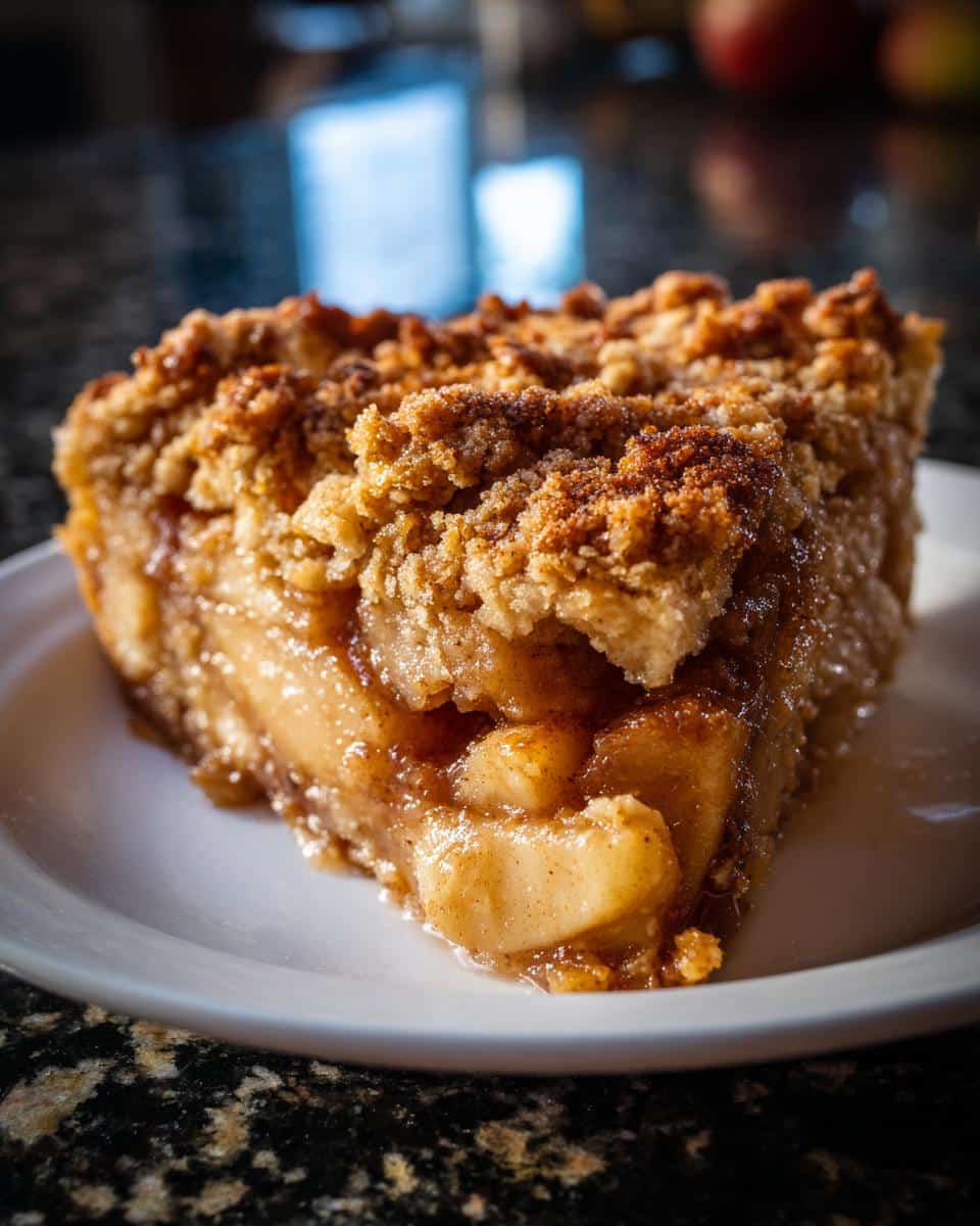 Apple crumble pie - detail 2