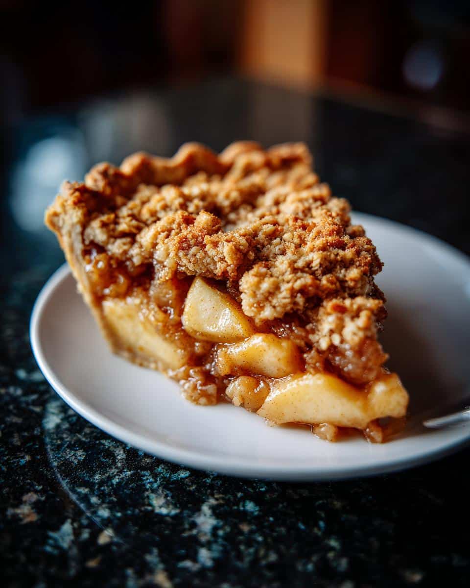 Apple crumble pie - detail 3