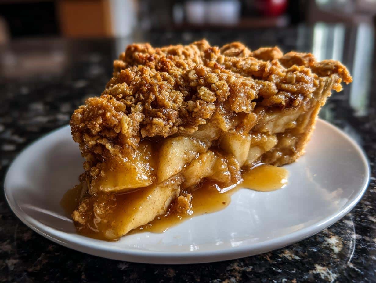 Apple crumble pie - detail 4
