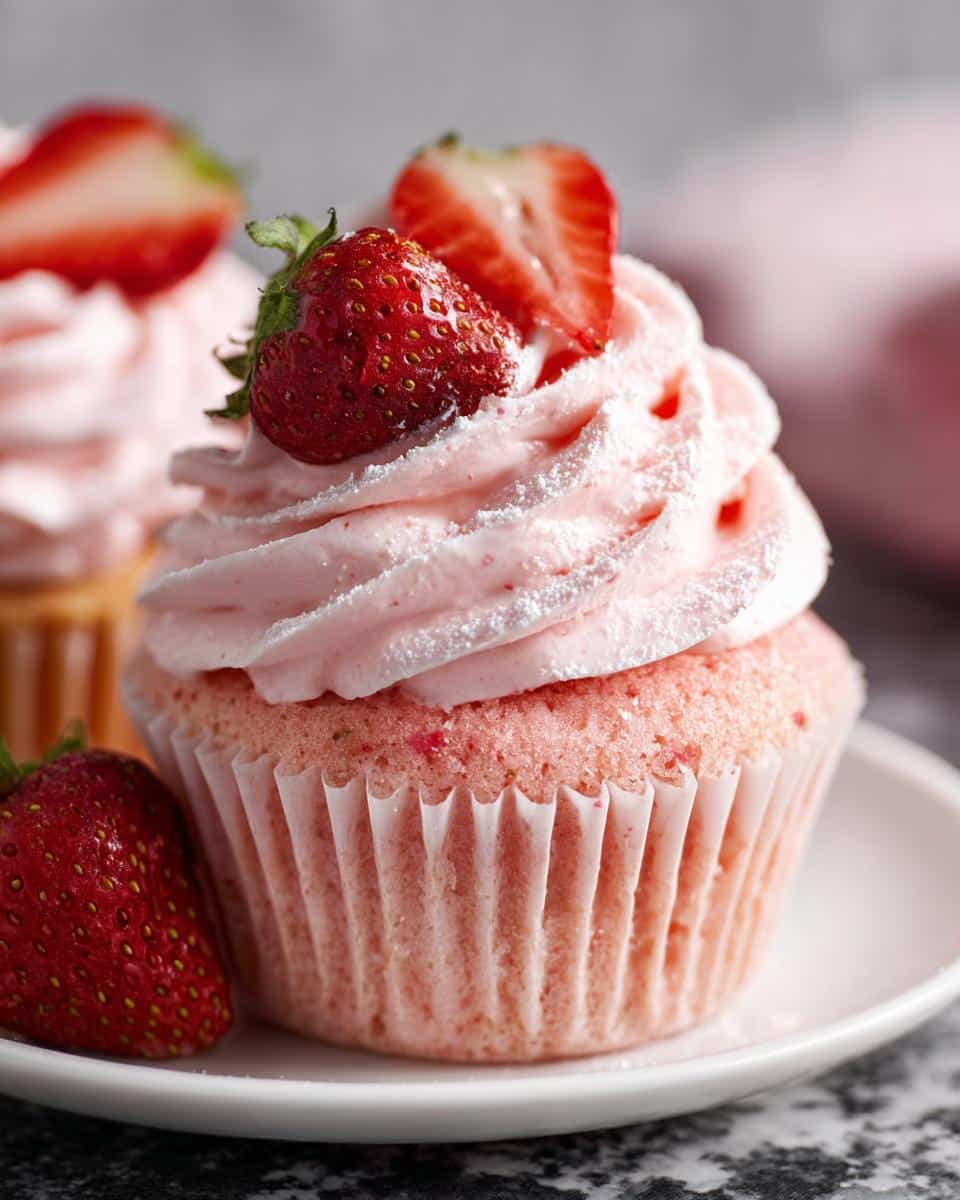 Strawberry cupcakes - detail 1