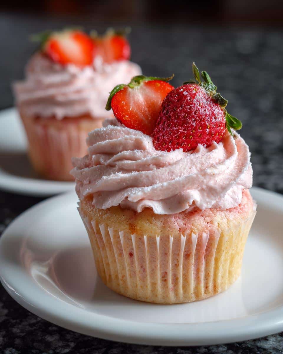 Strawberry cupcakes - detail 2