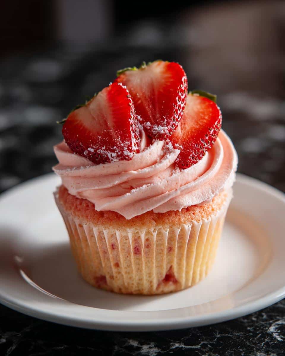 Strawberry cupcakes - detail 3